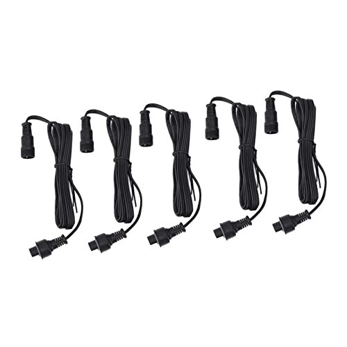 Cable de extensión para exteriores resistente al agua con conectores macho hembra pack de 5