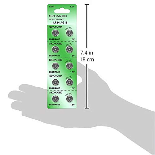 Skoanbe Ag13 Lr44 303 357 A76 Sr44 1.5V Battery Button Coin Cell Batteries-50Packs #TOP1