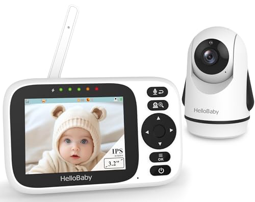 HelloBaby-Baby-Monitor-with-32-IPS-Screen-Baby-Camera-Monitor-with-Remote-Pan-Tilt-Zoom-Camera-No-WiFi-Infrared-Night-Vision-1000ft-Wireless-Connection