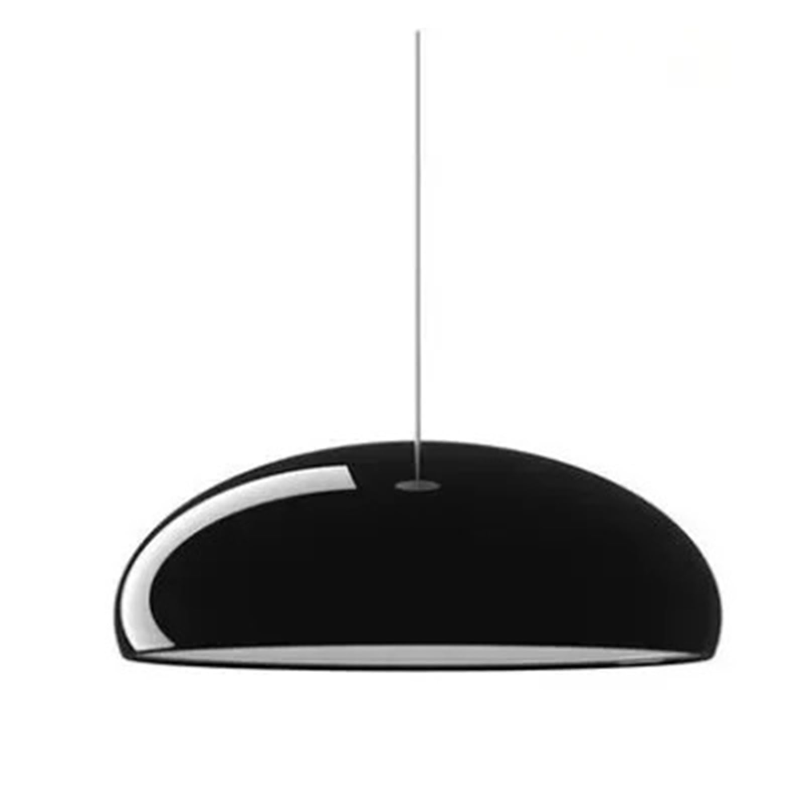 Bdfjeds Black Pendant Lights Shade Modern Led Pendant Lights White Round Aluminum Lampshade Chandelier Dining Table Room Decor(,Dia 45Cm)