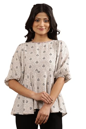 Haut droit crème en viscose fluide pour sublimer votre silhouette