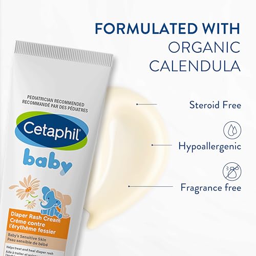 Cetaphil Baby Diaper Rash Cream with Organic Calendula | Helps Treat and Heal Diaper Rash | Hypoallergenic | Paraben, Fragrance and Steroid Free | Pediatriciation Recommended | 70g - Image 5