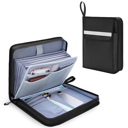 GRAOSO Boat Document Holder, Water-Resistant Travel Document Folder with 6 Expandable Folders for A4...