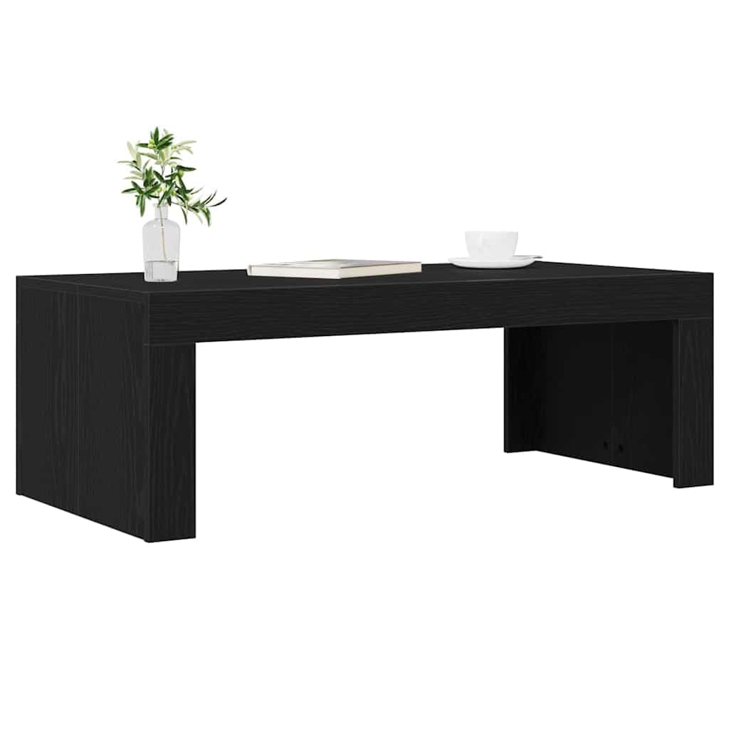 vidaXL Coffee Table Black Oak 102 x 50 x 35 cm Engineered Wood