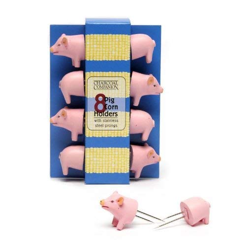 Charcoal Companion Pig Corn Holders, 4 Pairs