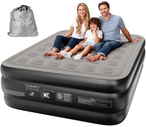 TOUCHXEL Queen Air Mattress with Built in Pump, 16” Raised...