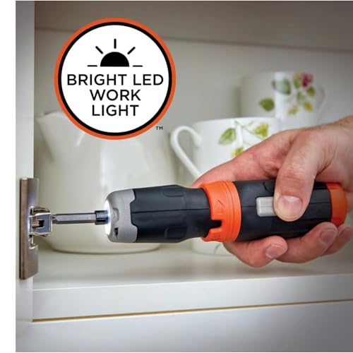 BLACK+DECKER Cordless Screwdriver, Alkaline (BCF601AA) thumbnail 7