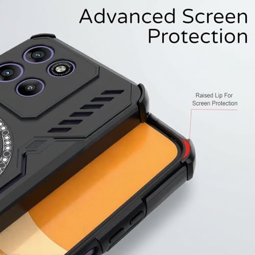 Image of ShieldTech Back Cover Case for Motorola Moto G57 Power 5G | 360 Protection Mobile Phone Case Mag-Safe | Motorola G57 Power Back Cover | Moto G 57 Power Back Case 5+G - Black TPU+PC