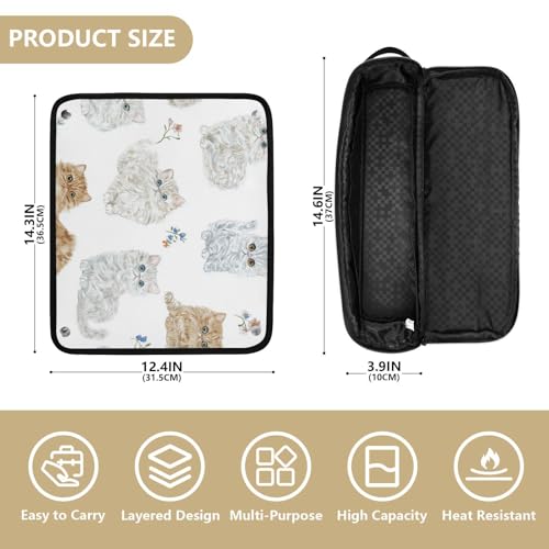 Bolso organizador para herramientas de cabello resistente al calor miniatura 4
