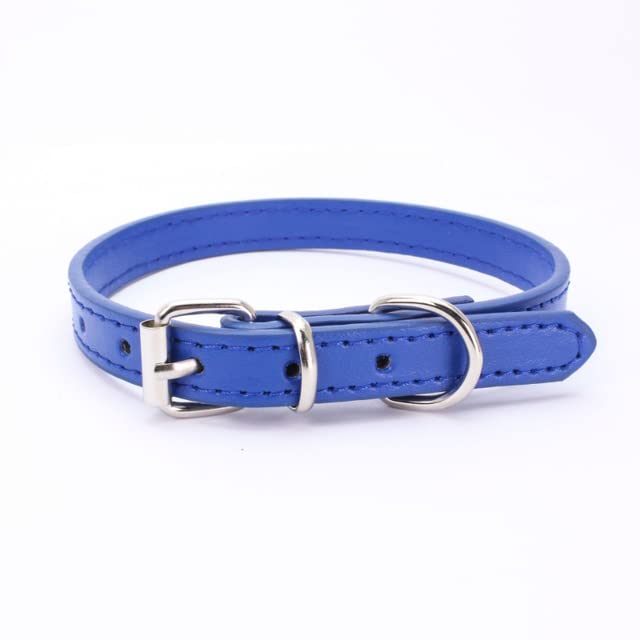 Alloy buckle leather dog collar cat collar size adjustable small and medium dog puppy collar dog supplies