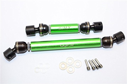 Traxxas E-Maxx 2 Upgrade Parts Steel + Aluminum Front / Rear Main Shafts - 1 Set Green