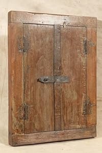 Biscottini L7908-29-F Antike Holz-Fenstertür