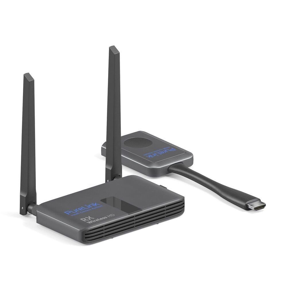 PureLink® Zestaw Wireless-HDMI, bezprzewodowa transmisja HDMI, Full HD, 1080p, nieskompresowana transmisja do 30 metrów odległości, zestaw nadajników i odbiorników, czarny