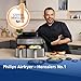Philips Steam Airfryer Dual Basket 5000 Series, Heißluftfritteuse & Dampfgarer in einem Gerät, 9L 2 Körbe, RapidAir Plus Technologie, 19 Kochfunktionen, 90% weniger Fett, Dampfreinigung (NA555/00)