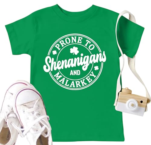 Toddler St. Patrick's Day Shirts Girls Boys Shamrock Graphic Tees St Patty's Lucky T-Shirt Irish Tops