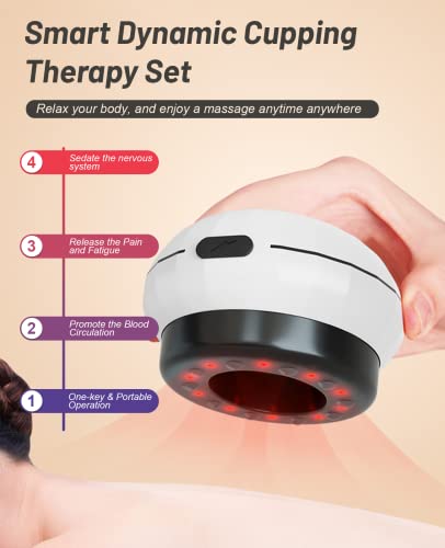 Icedeer Electric Cupping Massager 3 In 1, Smart Cupping And Scraping Therapy Set, Dynamic Gua Sha Device, 12 Levels Of Suction And Temperatures Suitable For Neck, Shoulder, Back, Leg And Body Massage #TOP1