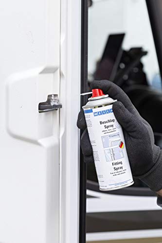 WEICON Beschlag-Spray 200 ml, Schmieröl für Beschläge und Scharniere an Fenstern, Türen, Garagen, Autos, Schlössern u. v. m.