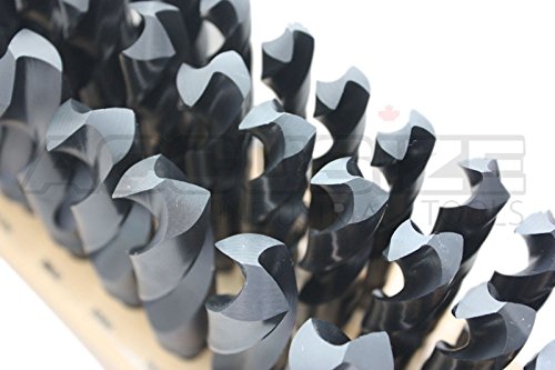 Accusize Industrial Tools 32 Pcs Hss 1/2'' Shank S&D Drill Set, 33/64'' To 1'' By 64Ths, Silver And Deming Drill, H516-6506 #TOP6
