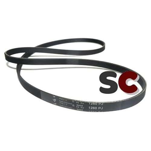 SC Solocorreas - Waschmaschinen-Schlitzriemen 1260 J, Schwarz