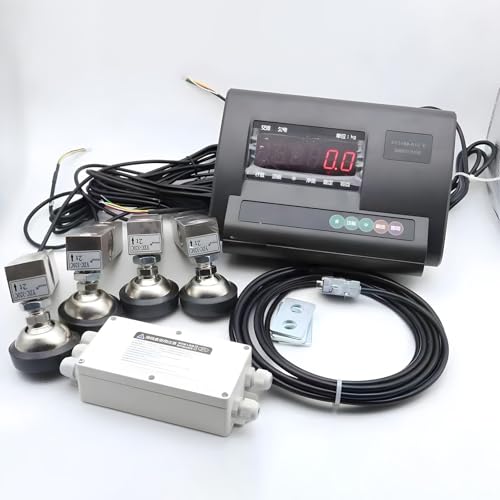 CIELOBLOEN - Balance Électronique au Sol pour Bétail 5000KG avec Capteurs Haute Précision et Indicateur, Kit Complet de Pesée pour Animaux Bovins, Ovins, Porcs, Chèvres