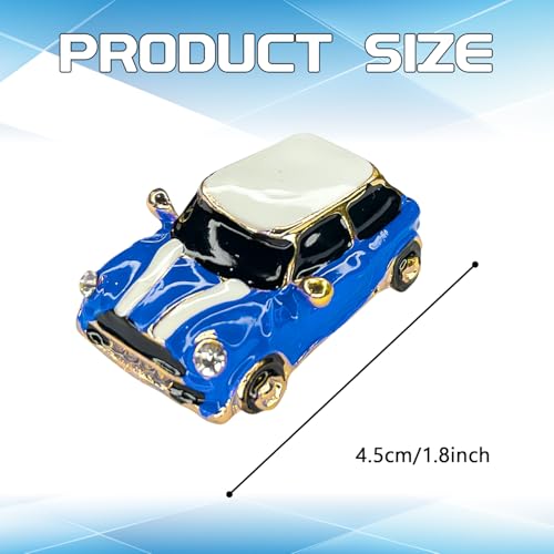 Image of beypovk for Mini Cooper Keychain, Creative 3D Car Model Rhinestone Key Fob Cover Keyring, Universal Cute Key Chain with Ring for Men Women, Car Accessories (Dark Blue)