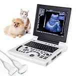 Animals Vet Veterinary Ultrasound Handheld Scanner Convex and Linear 2probes Portable Black White Doppler Ultrasound with Waterproof Probe for Horse Equine Pig, Sheep, Dog Use