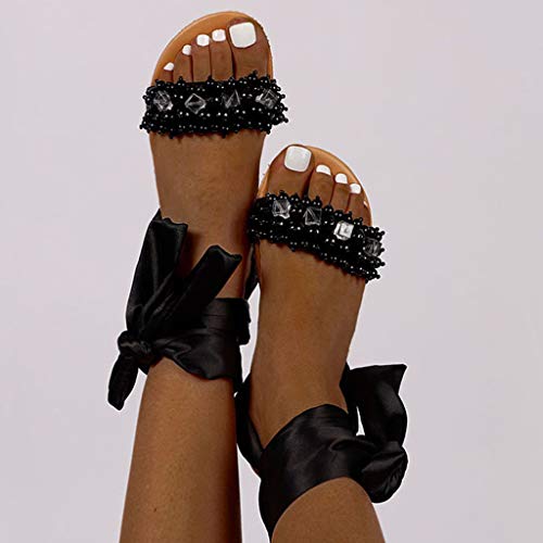 Sandals For Women Flat,Gladiator Sandals Summer Strappy Lace Up Open Toe Fashion Knee High Flat Sandal Gladiator Sandals #TOP2