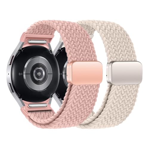 Bracelet élastique Galaxy Watch 7 6 tressé en nylon extensible réglable un clic