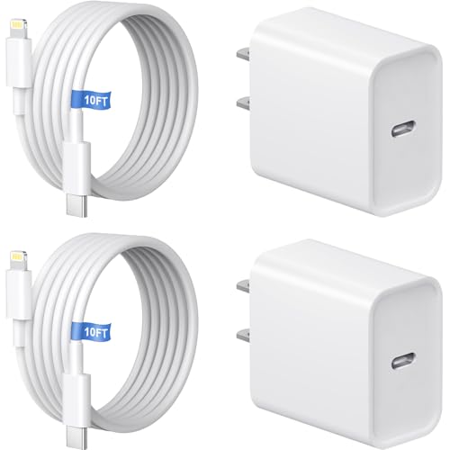 Image of 10FT iPhone 14 13 12 11 Charger, Long Charging Cable with 20W USB C Charger Block for i Phone 14/14 Pro/14 Pro Max/14 Plus/13/12/11/Xs Max/XR