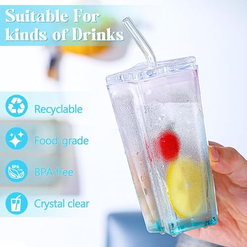 Image of Kamvy Star Textured Glass Tumbler | Pack of 1, 350ml Crystal Clear Drinking Glasses for Water, Juice, Whiskey & Cocktails | Elegant Designer Glassware for Home, Kitchen & Bar (Multi - Star)