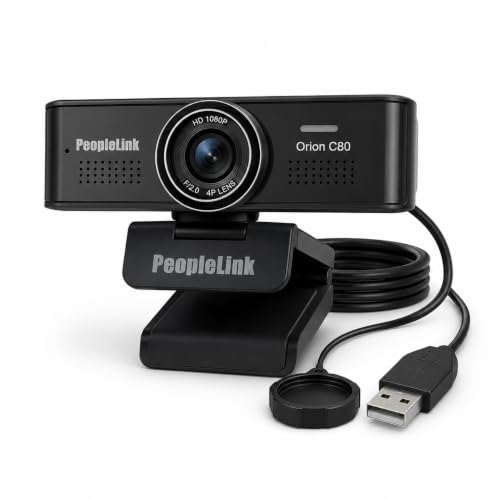 Image of Orion C80 Full HD Webcam -1080p @30fps, 120 Field of View,Built-in Dual Mic,Plug and Play Setup for Video Call, Streaming, YouTube and More,Privacy Shutter with 4X Digital Zoom