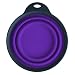 Dexas Popware for Pets Collapsible Travel Cup, Small, Gray/Purple