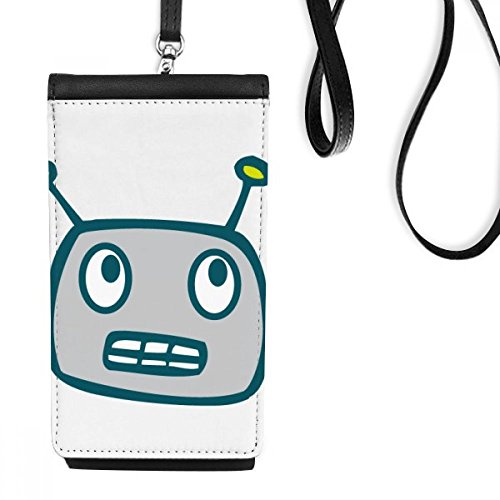 Hanging téléphone noir et petit porte-monnaie en cuir PU pour protéger son smartphone des rayures