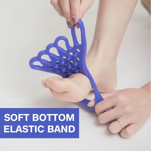 Image of Proberos 5-Toe Resistance Stretching Bands - 2pcs, Toe Trainer for Smaller Feet, Anti-Slip Heel Grip, Pain Relief for Bunion & Plantar Fasciitis, Improves Toe Dexterity & Flexibility