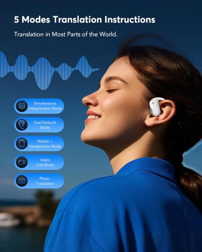 Image of AI Translation Earbuds, Real Time 2-Way 198 Languages Translator Headphone | 60H Playtime Bluetooth 6.1 Translating Ear Buds for Travel, Music, Calls, Audifonos Traductores Ingles Espanol