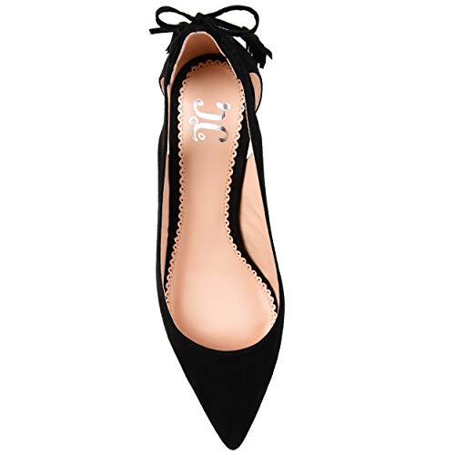 Brinley Co. Womens Pointed Toe Cut-Out Pump Black, 7.5 Regular US3
