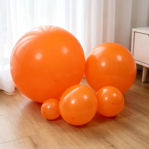 Image of KALOR Orange Giant 36 Inch 9pcs Large Latex Balloons