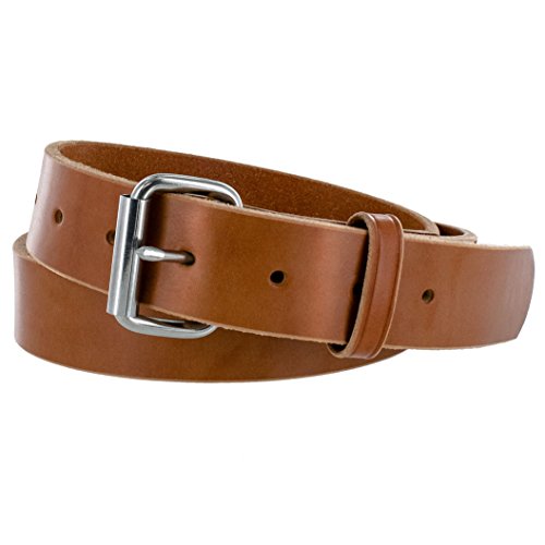 Hanks Gunner - USA Made Concealed Carry CCW Leather Gun Belt - 100 Year Warranty - 14 Ounce - Natural - 40