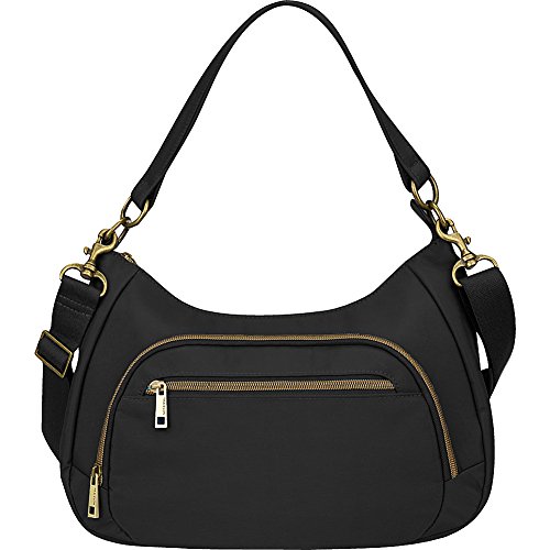 Travelon East/West Satchel Handbag with RFID Black
