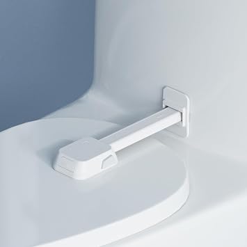 SAFELON 1 Pcs Child Proof Toilet Lock, Toilet Seat Lock for Baby Safety, Toilet Lid Lock Fit for Most Toilet, Easy to Install and No Tools Needed