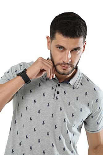 fanideaz Mens Cotton Half Sleeve Printed Polo T Shirt with Collar