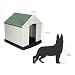 GARDIUN KZT1003 - Caseta de Perro Zeus Maxi Resina 105x96x98 cm Beige/Verde