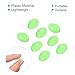 PATIKIL 12x8mm Glow Fishing Beads, 200Pcs Plastic Oval Rubber Luminous Fishing Bait Eggs Rig Bead Tackle Lures Accessories with Storage Box, Green
