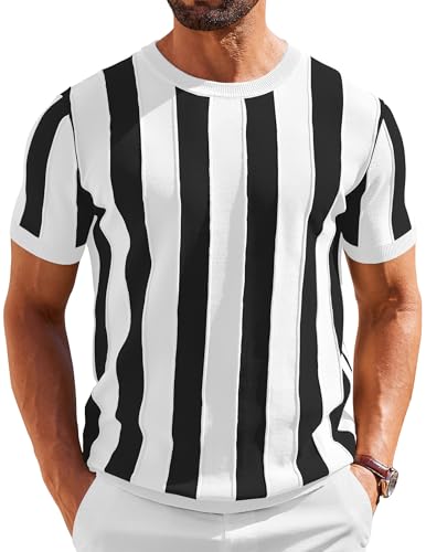 COOFANDY Dress T Shirts for Men Casual Short Sleeve Sweater