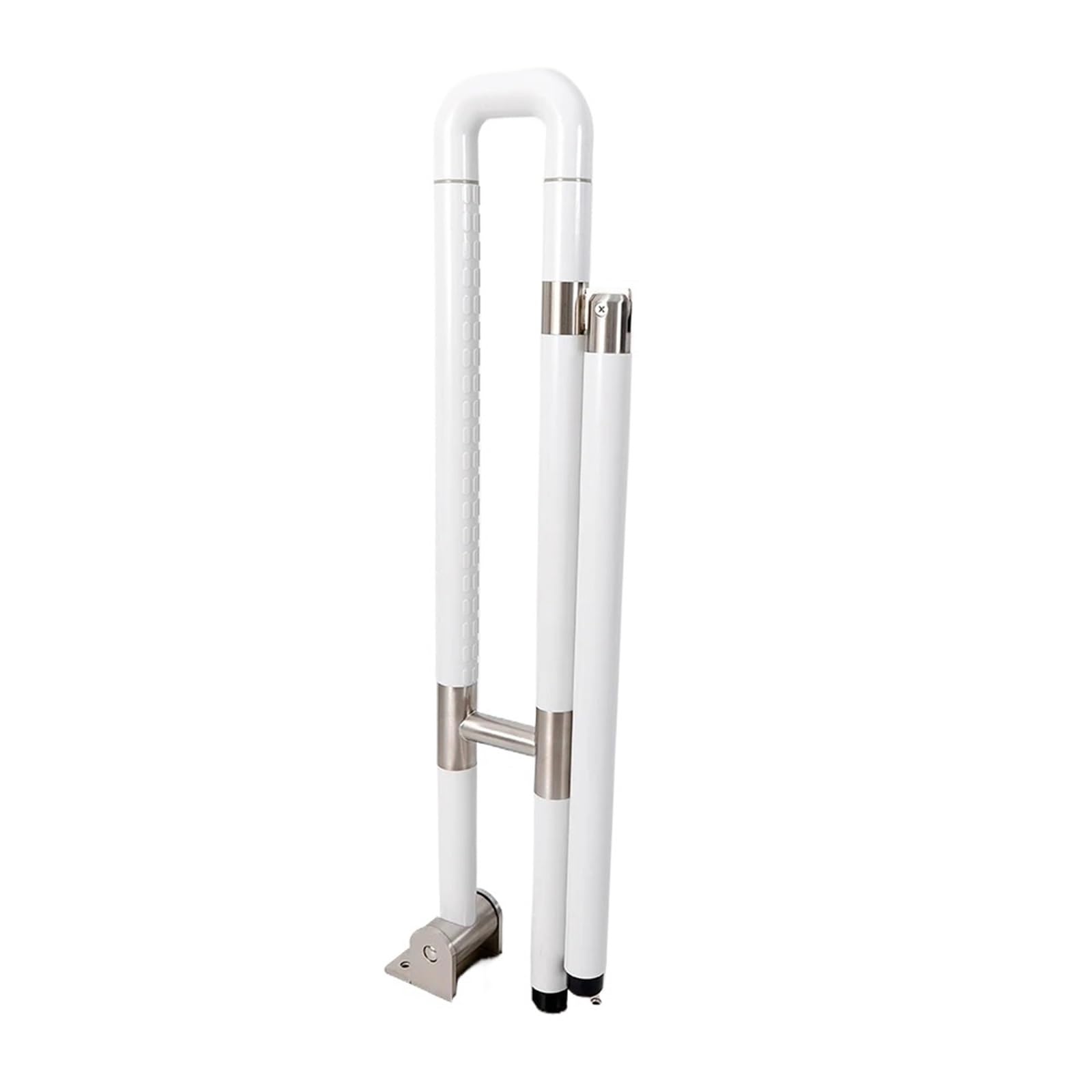Padgcnor White Folding Bathroom Toilet Grab Rail 60/75Cm Bathroom Folding Support Handle Stand-Up Aid Toilet Handrail Flip-Up Grab Bar(,75Cm)