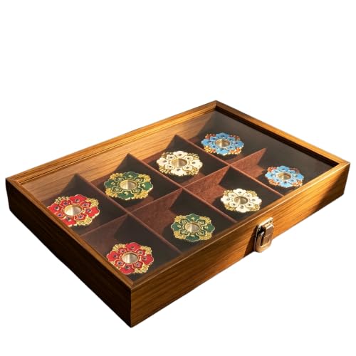 8 Slot Orthodox Reliquary Display Box Set with Case,4Large+4Small