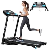 ISE Tapis de Course Pliable Electrique, Tapis de Marche Inclinable Professionnel, Tapis Course Inclinable 14KM/H, Treadmill Motorise 2HP/Écran LCD/12P, Tapis Marche Pliable Maison/Bureau