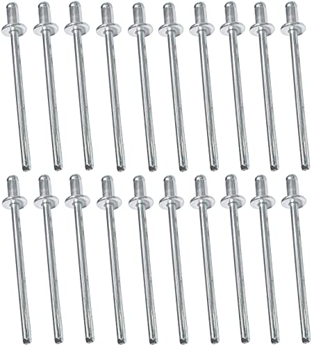 AERZETIX - C48092 - Set di 20 rivetti ciechi standard Ø3x5mm alluminio/acciaio - DIN 7337 A - rivetto pop a rottura stelo