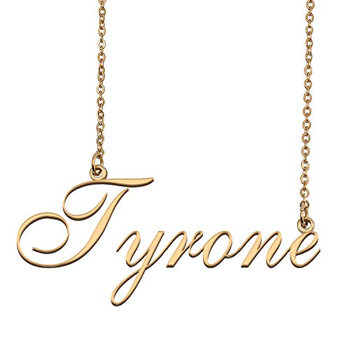 HUAN XUN Custom Personalized Name Necklace in Golden Silver for Women Tyrone
