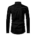 KISSQIQI Men's Western Cowboy Shirt Long Sleeve Slim Fit Embroidered Button Down Shirt for Casual Fashion Wear